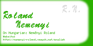 roland nemenyi business card