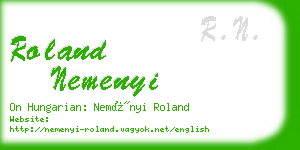 roland nemenyi business card